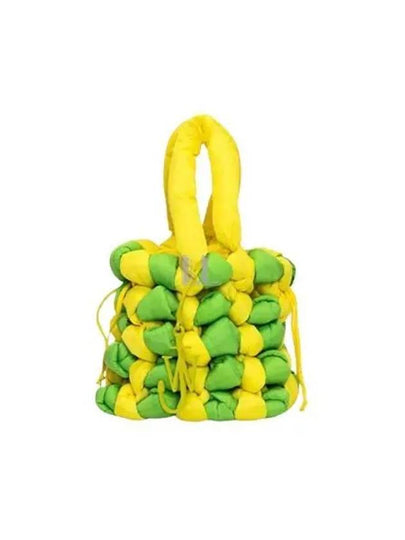 Knotted Tote Bag Yellow Lime Green - JW ANDERSON - BALAAN 2