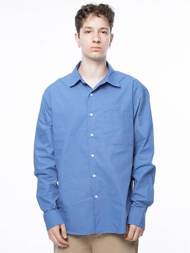 Men s M243SH01BL Standard Polygon Pocket Shirt Royal Blue - CHANCE'S NOI - BALAAN 1