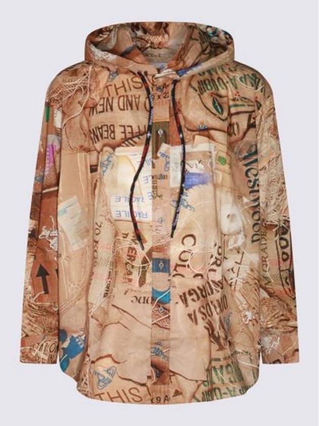 Print Drawstring Hoodie Brown - VIVIENNE WESTWOOD - BALAAN 1