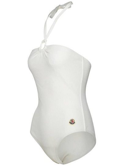 Moncler One-Piece Swimsuit In White Polyamide Blend - MONCLER - BALAAN 2