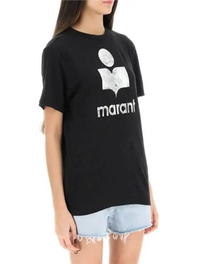 Zwell Logo Short Sleeve TShirt TS0001FA A1N10E 01BK - ISABEL MARANT - BALAAN 3