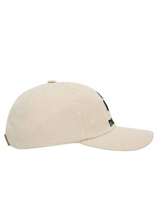 Tyron Logo Cotton Ball Cap Ecru - ISABEL MARANT - BALAAN 5