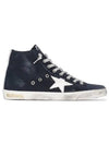 Leather Francy High Top Sneakers Night Blue - GOLDEN GOOSE - BALAAN 2