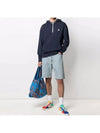 Grey Fox Head Patch Classic Cotton Hoodie Navy - MAISON KITSUNE - BALAAN 7