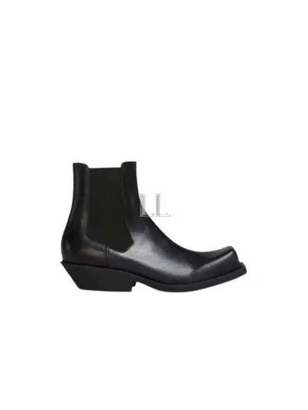 Square Toe Leather Chelsea Boots Black - MARNI - BALAAN 2