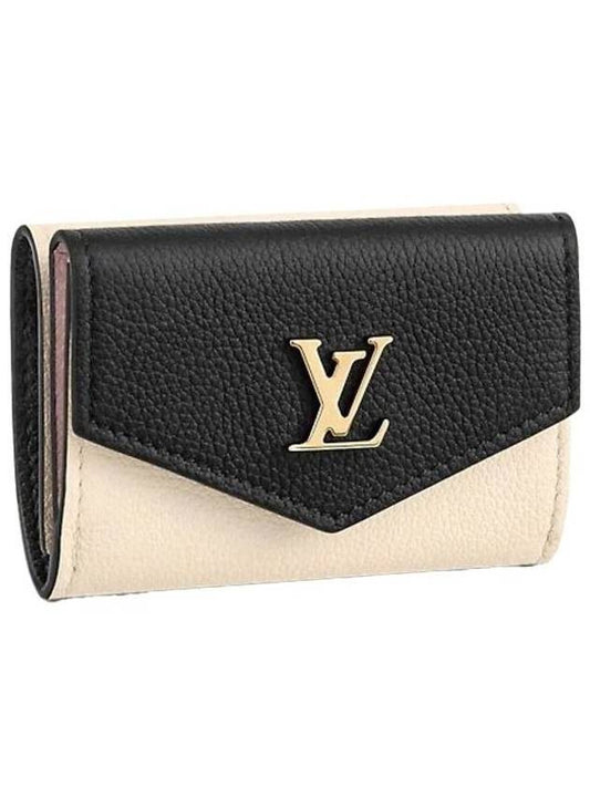 Lock Mini Calfskin Halfwallet Beige - LOUIS VUITTON - BALAAN 1