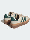 Women's Gazelle Bold Low Top Sneakers Cream White Green - ADIDAS - BALAAN 5