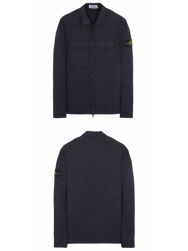 Wappen Patch Double Pocket Cotton Zip-Up Jacket Dark Navy - STONE ISLAND - BALAAN 5