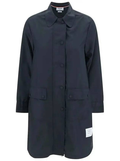 Military Ripstop Round Collar Over Pea Coat Navy - THOM BROWNE - BALAAN 2