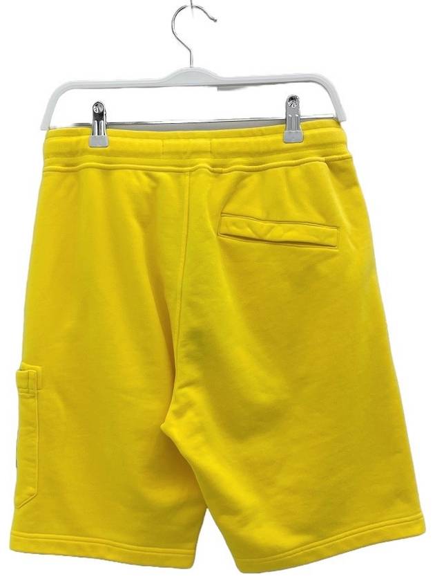 Wappen Patch Pocket Drawstring Shorts Yellow - STONE ISLAND - BALAAN 3