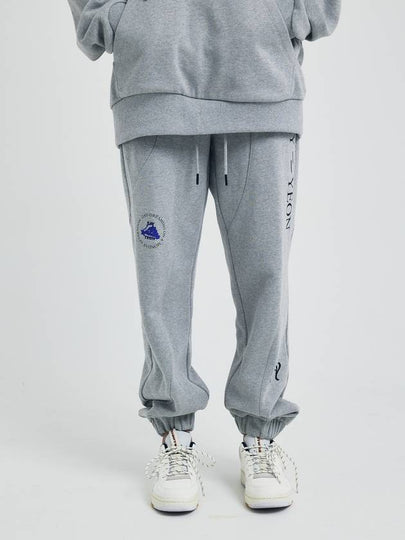 Wave Logo Sweatpants Melange Grey - SAY-_YEON - BALAAN 2