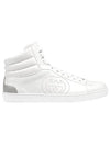 Ace Leather High Top Sneakers White - GUCCI - BALAAN 2