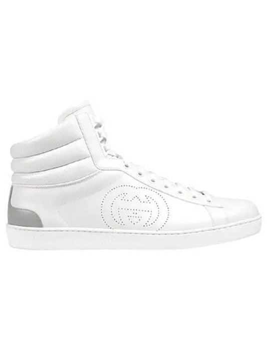 Ace Leather High Top Sneakers White - GUCCI - BALAAN 2