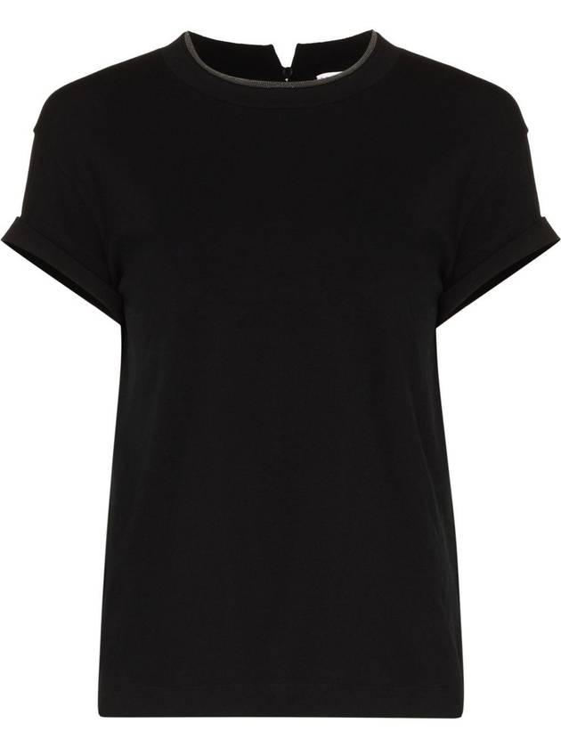 Monilli Jersey Short Sleeve T-Shirt Black - BRUNELLO CUCINELLI - BALAAN 2