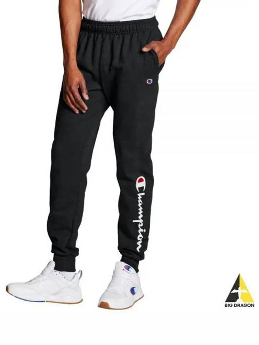 Men's Script Logo Powerblend Track Pants Black - CHAMPION - BALAAN 2