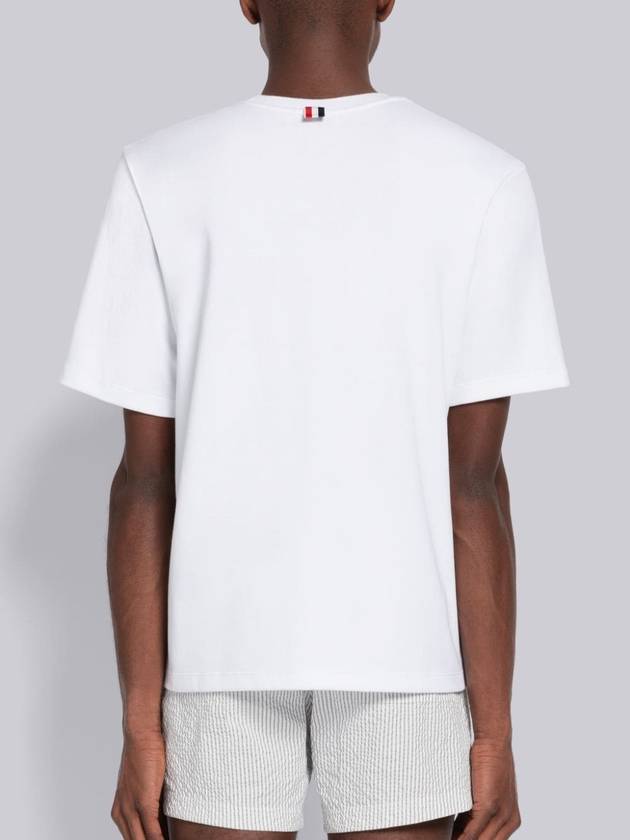 Cotton Oversized Pocket Short Sleeve T-Shirt White - THOM BROWNE - BALAAN 8