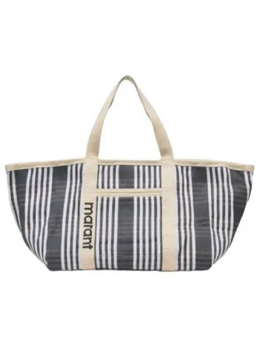 Warden Striped Nylon Tote Bag Blue Multicolor - ISABEL MARANT - BALAAN 1