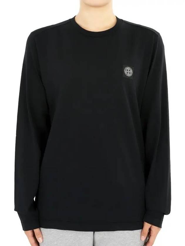 Kids Cotton Jersey Long Sleeve T-Shirt Black - STONE ISLAND - BALAAN 3