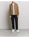 Lens Wappen Gabardine Shirt Zip-up Jacket Brown - CP COMPANY - BALAAN 3