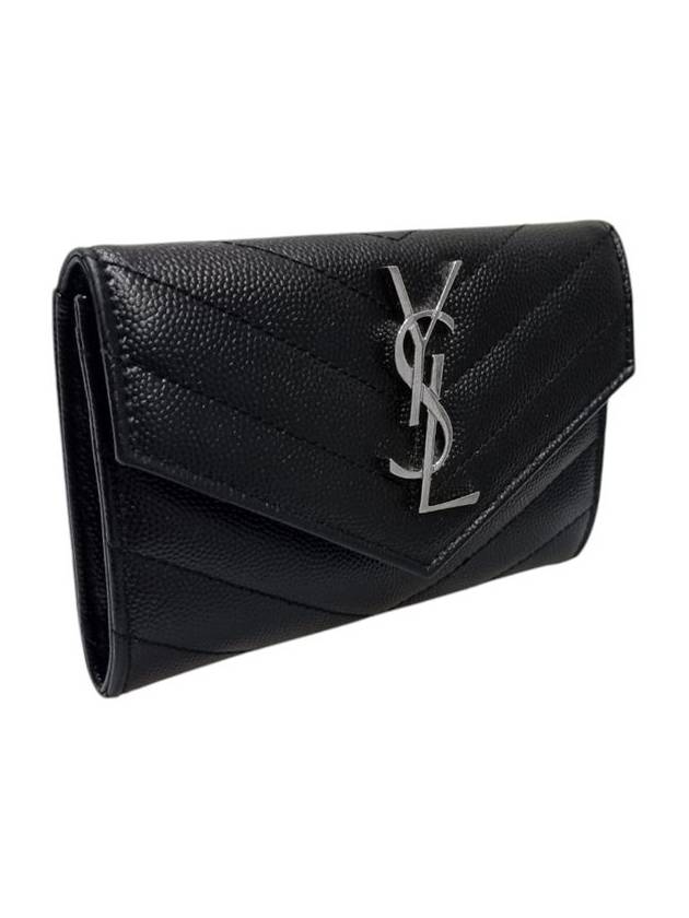 414404 Monogram Envelope Silver Logo Card Business Holder - SAINT LAURENT - BALAAN 2