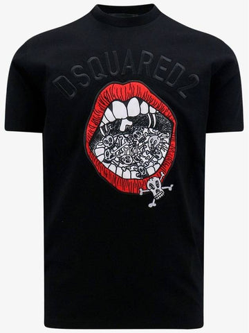 23 fw Cotton T-Shirt WITH Embroid Logo S71GD1347S23009900 B0650489222 - DSQUARED2 - BALAAN 1