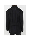 Oversized Caban Double Breasted Coat Black - MAISON MARGIELA - BALAAN 6