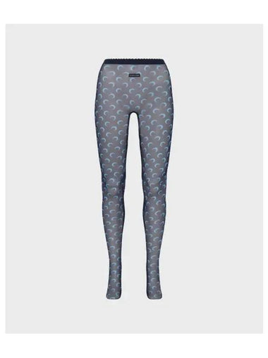 Women s Moon Printed Mesh Tights Navy - MARINE SERRE - BALAAN 1