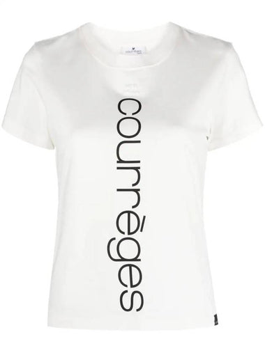 Courrèges Cotton T-Shirt With Logo Print - COURREGES - BALAAN 1