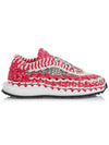 fabric crochet low-top sneakers - VALENTINO - BALAAN.