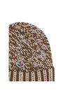 Mouline Wool Beanie Brown White - MONCLER - BALAAN 4