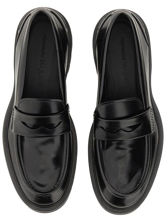 Moccasin Leather Loafer Black - ALEXANDER MCQUEEN - BALAAN 4