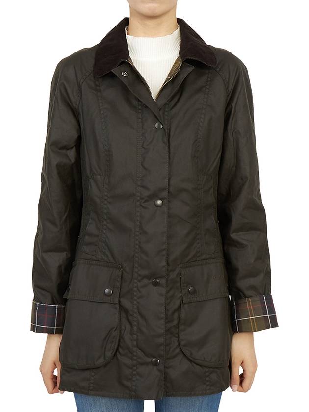 Classic Beadnell Wax Jacket Olive - BARBOUR - BALAAN 2