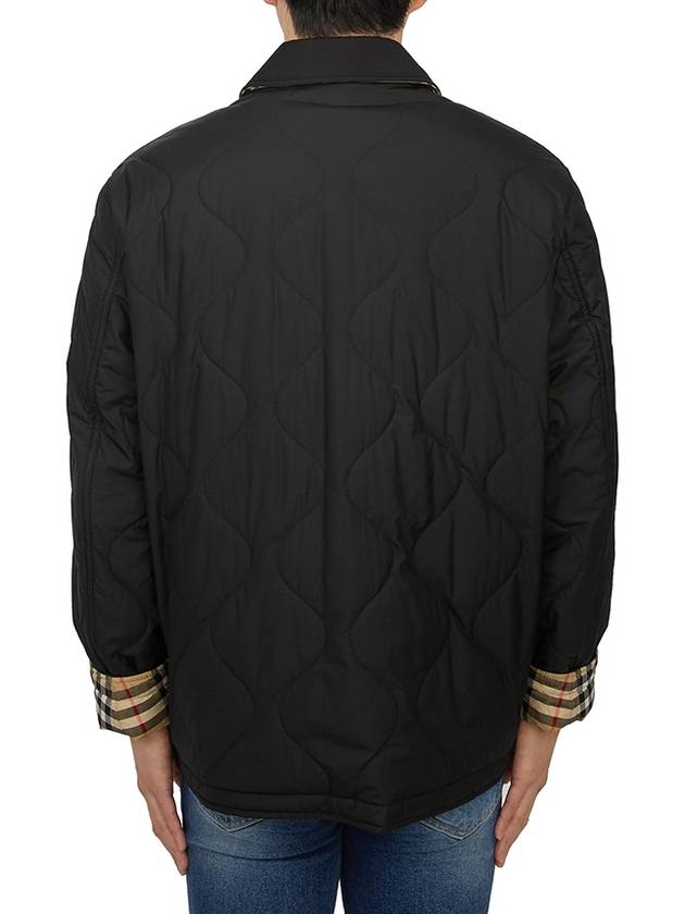 Check Reversible Quilting Jacket Beige Black - BURBERRY - BALAAN 7