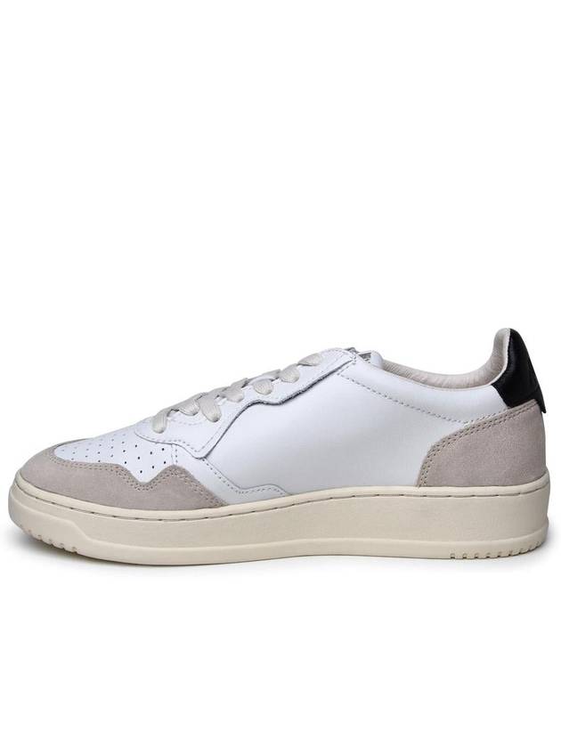 Medalist Leather Suede Black Tab Low Top Sneakers White - AUTRY - BALAAN 4