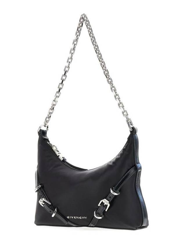 Voyou Party Nylon Satin Shoulder Bag Black - GIVENCHY - BALAAN 3