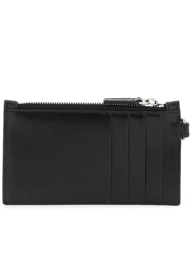 Logo Print Neck Strap Card Wallet Black - BALENCIAGA - BALAAN 5