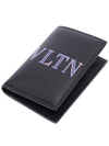 Men's VLTN Neon Logo Half Wallet Black - VALENTINO - BALAAN 6