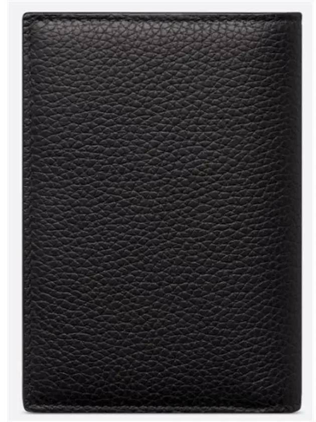 Bifold Grained Calfskin Card Wallet Black - DIOR - BALAAN 3