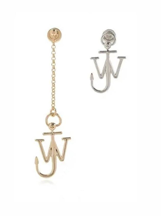 Women Gold Silver Anchor Logo Earrings JY0067 - JW ANDERSON - BALAAN 1
