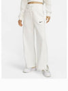 Sportswear Phoenix Fleece High Waist Wide Leg French Terry Straight Pants White - NIKE - BALAAN 2