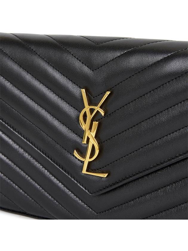 Cassandra Matelasse Chain Lambskin Shoulder Bag Black - SAINT LAURENT - BALAAN 8