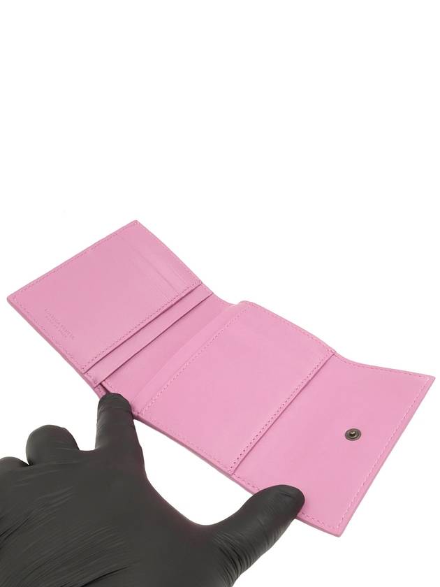 Pink Intrecciato VN 3 fold folder wallet - BOTTEGA VENETA - BALAAN 10