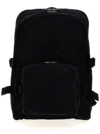 Check Print Jacquard Backpack Black - BURBERRY - BALAAN 2