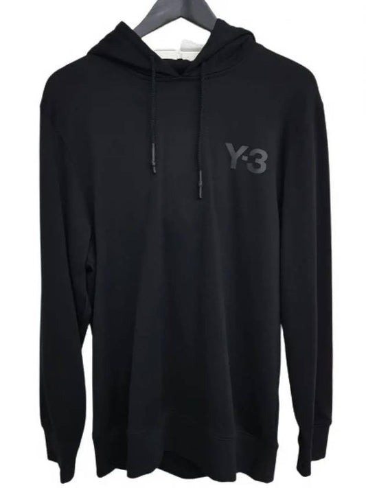 Vilux CF0467 Mini Logo Black Hooded Sweatshirt - YOHJI YAMAMOTO - BALAAN 2