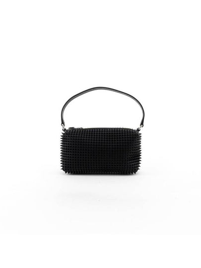 Heiress Rubberized Spike Pouch Bag Black - ALEXANDER WANG - BALAAN 2