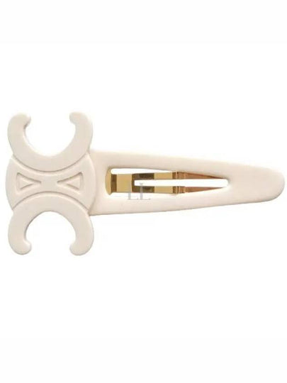 Triomphe Large Snap Hair Clip Ivory Gold - CELINE - BALAAN 2