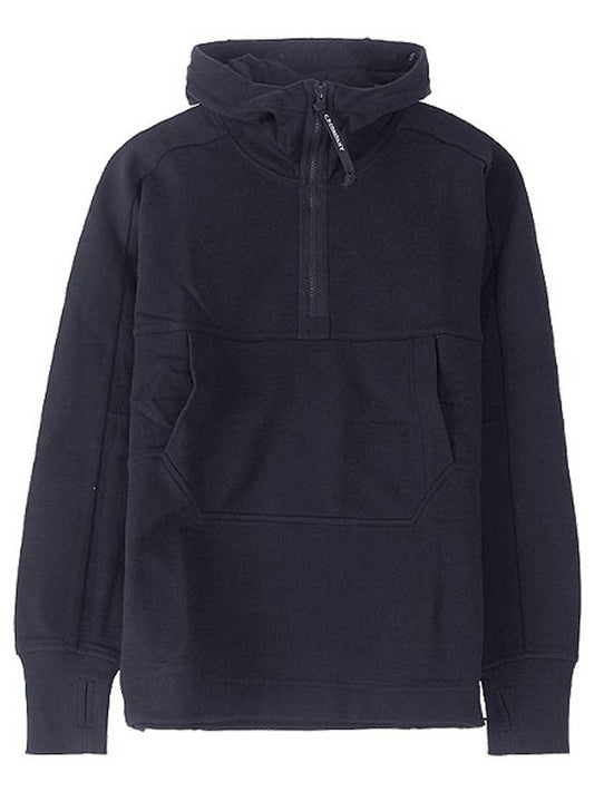 Men's Diagonal Fleece Goggles Half Zip Up Brushed Anorak Navy - CP COMPANY - BALAAN 2