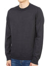 Back Stitch Crew Neck Wool Knit Top Charcoal - MAISON MARGIELA - BALAAN 3