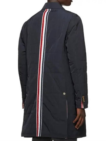 Men's Center Back Three Stripes Chesterfield Padded Single Coat Navy - THOM BROWNE - BALAAN 2