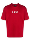 Moran Openwork Short Sleeve T-Shirt Red - A.P.C. - BALAAN 2